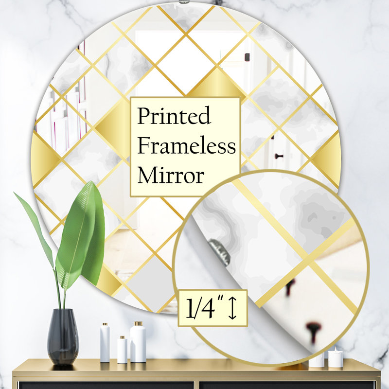 Miroir d'appoint Mid-Century Capital Diamond, H 23,6 po x l 23,6 po