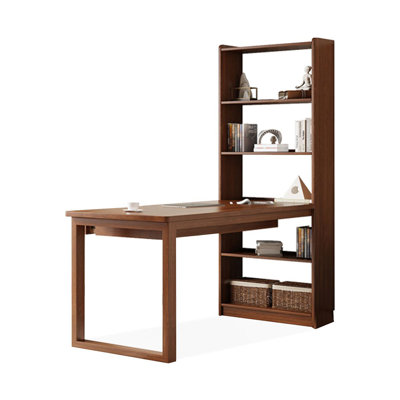 Cerise L-Shaped Solid Wood Executive Desk with drawers desk