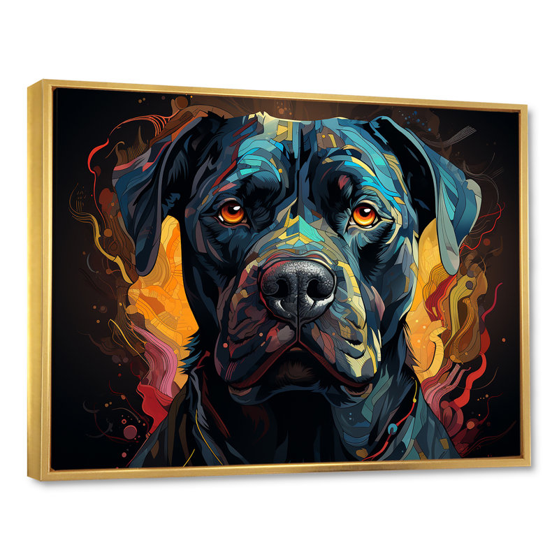 Cane Corso Confidence - art mural chien pour le salon, Silver Picture Framed, 16" H x 32" W