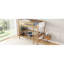 Lit mezzanine simple avec bureau et tête de lit élégante - matériaux élégants de qualité supérieure