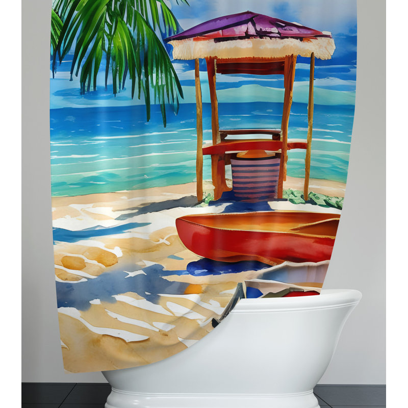 Rideau de douche Claragh, H 72 po x l 70 po