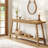 Console Table, Wood Entryway Table With Open Storage Shelf-1880960071