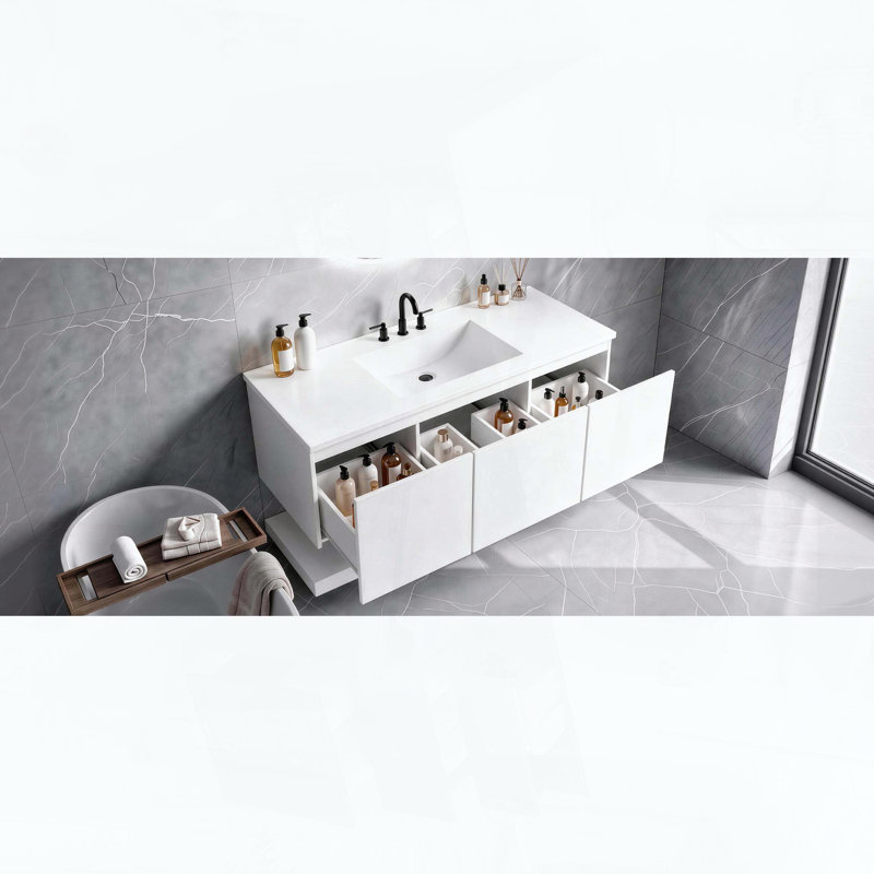 Meuble-lavabo mural de 48 pouces