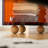 52.36"Amber-colored corner storage triangular shelf