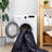 Black Washable Rug Area Rug-1375259873