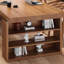 Bureau de direction rectangulaire en bois massif Burlywood-444871489
