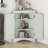 Grey Triangle Storage Cabinet With Adjustable Shelves - For Bedroom And Hallway Modern For A Clean Look