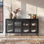 Buffet 60 po avec 4 portes en verre