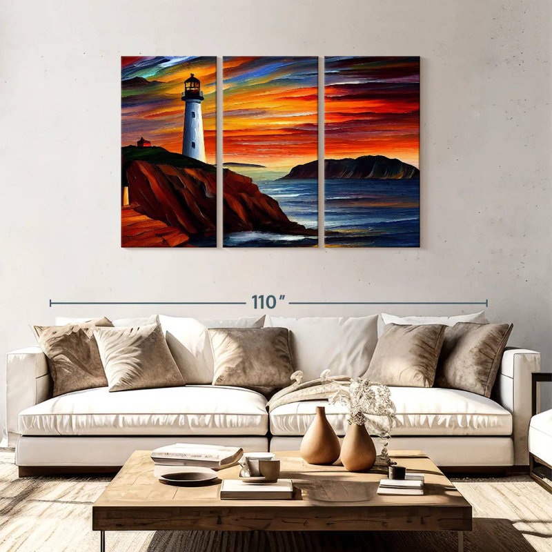 Aletra Picturesque Lighthouse, 48" H x 74" W