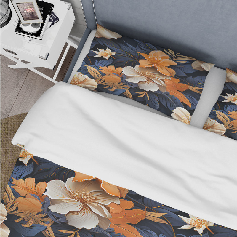 Tropical Twilight Tropical Pattern II Duvet Cover, King Duvet Cover + 2 King Shams