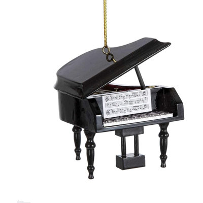 Wood Piano Hanging Figurine Ornament