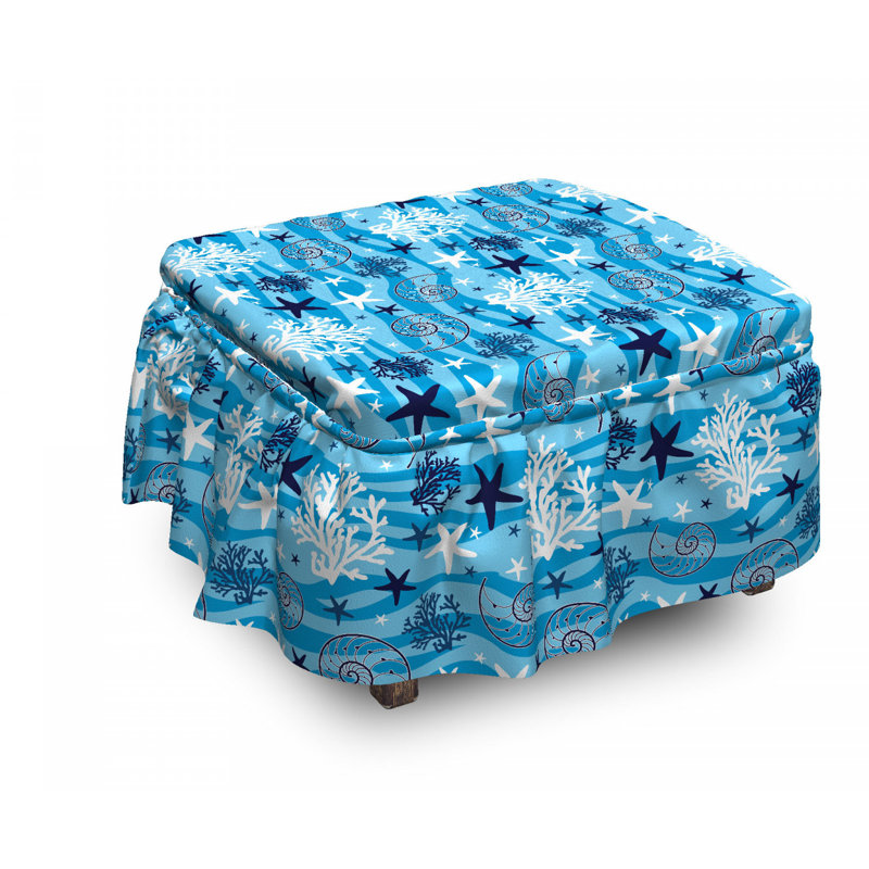 Box Cushion Ottoman Slipcover