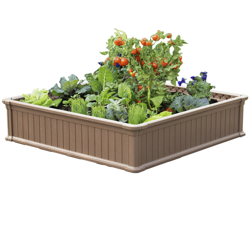 Lit de jardin surélevé en plastique Coen, 4 pi x 4 pi