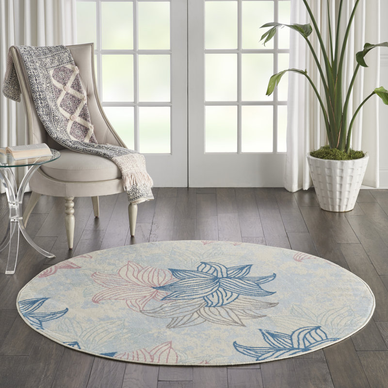 Tapis ivoire Sheron, Rond 5 pi 3 po