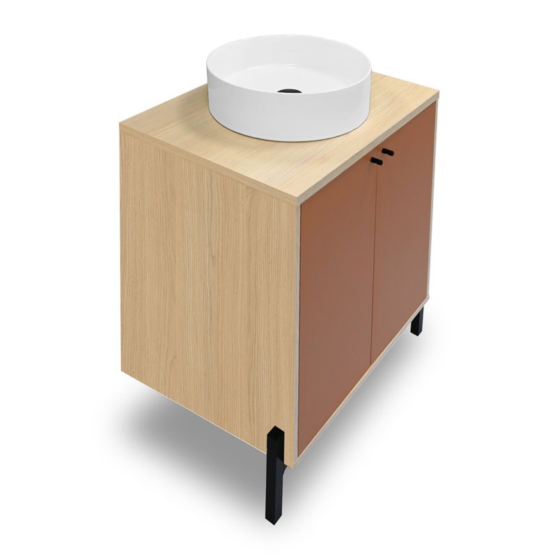 Azelle Bathroom Vanity with Basin, Apricot