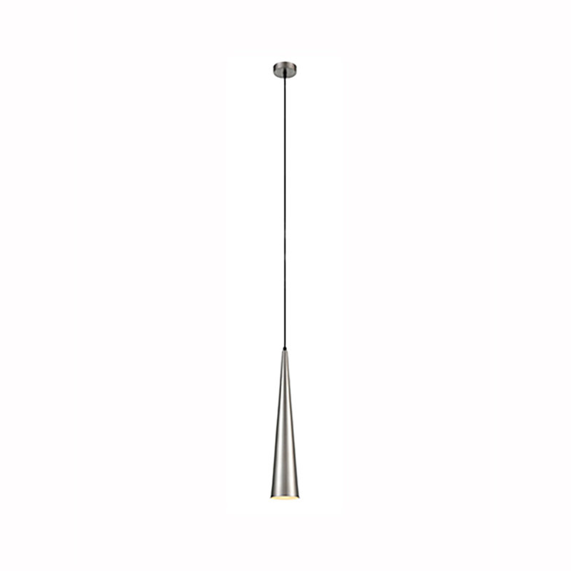 Amaia 1 - Light Satin Nickel Cone Pendant