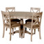 Ensemble de table de salle à manger pour 4, table ronde et 4 chaises de cuisine, ensemble de table de cuisine 5 pièces