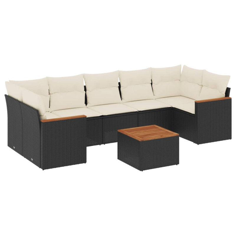 Ensemble de canapé de jardin Vidaxl - noir