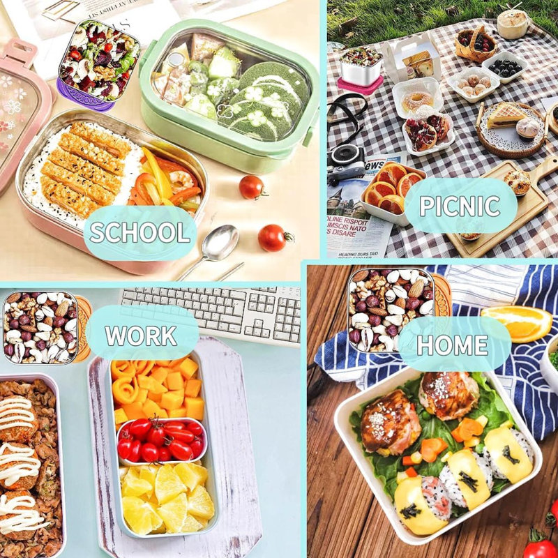6Pack 6Oz Stainless Steel Snack Containers For Kids, Food Storage Containers