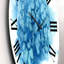 Blue Turquoise Cloud Abstract - horloge murale moderne-93594520