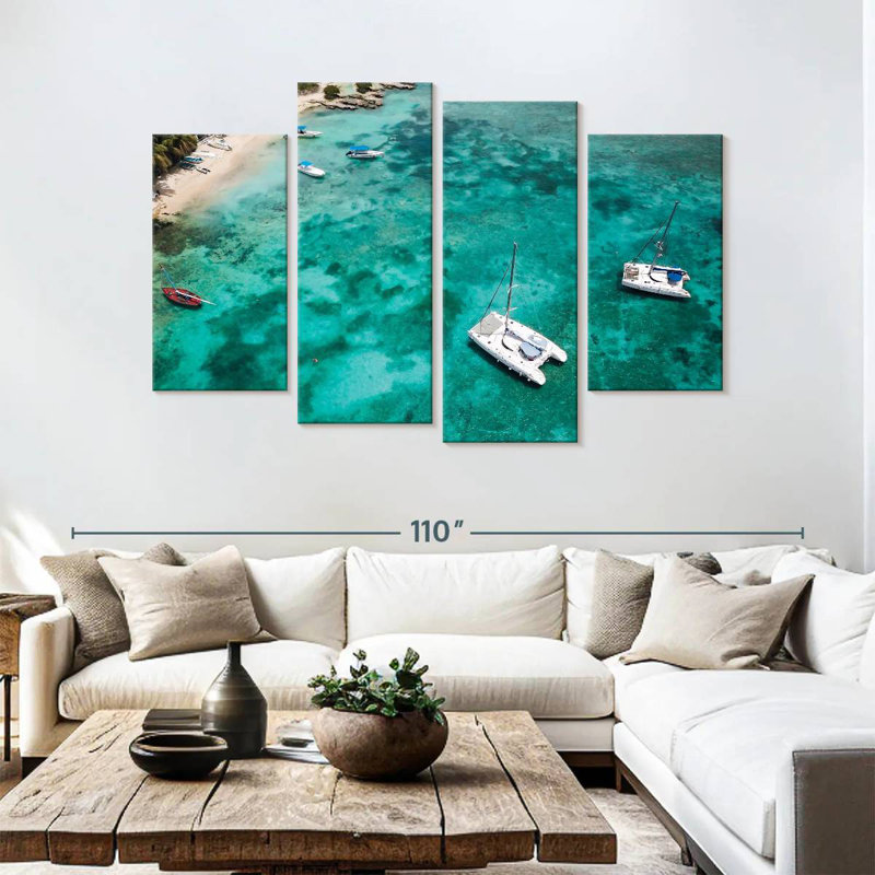 Mehar Catamarans On Turquoise Waters, 54" H x 84" W