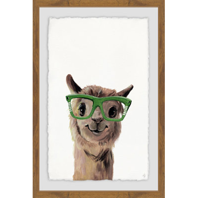 'Geeky Llama' Framed Print