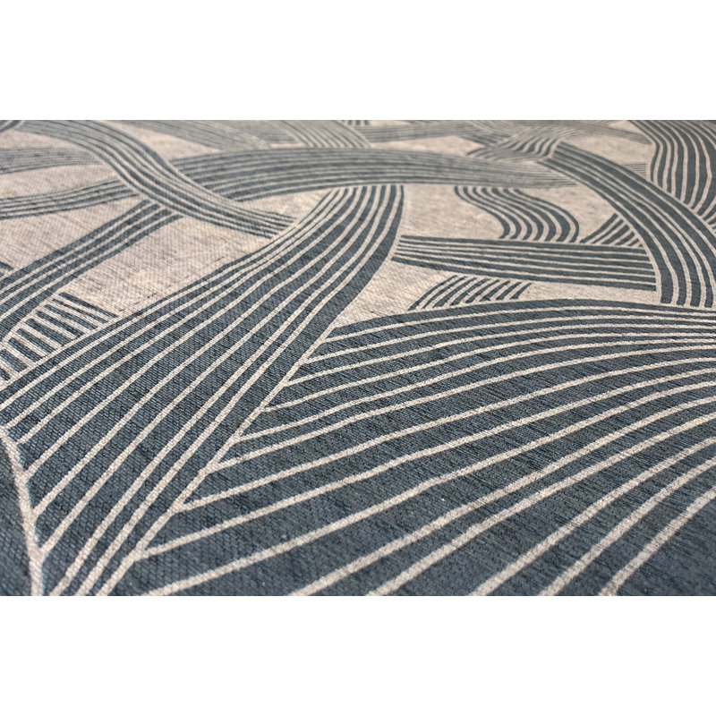 Ericdaniel Washable Abstract Indoor Rug, Square 7'