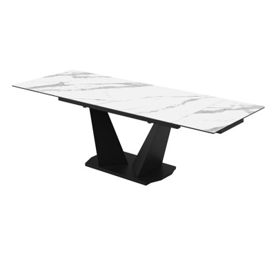 Parma Glass Top Metal Base Dining Table