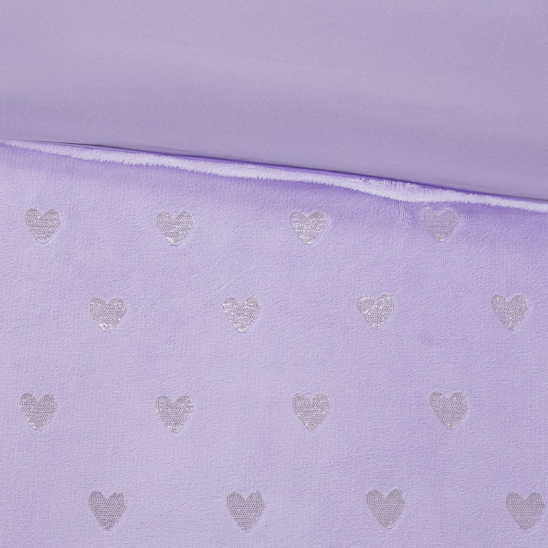 Twin Purple and Silver Microfiber Comforter Set