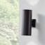 Éclairage cylindrique mural noir 2 lumières-417825733-488214508