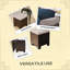 Ensemble de 2 cubes de repose-pieds d'extérieur-467851402