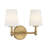 Edin 2-Light Dimmable Brass Vanity Light