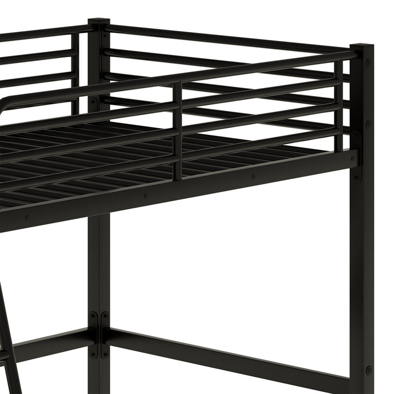 Lit mezzanine double Ainsworth, Double, Noir