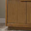 OVE Decors Xander Meuble-lavabo simple autoportant en noyer chaud avec plateau en pierre reconstituée blanche