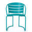 Patio Bistro Furniture - Fer de jardin en fer bleu sarcelle, mat, 2 chaises et table ovale