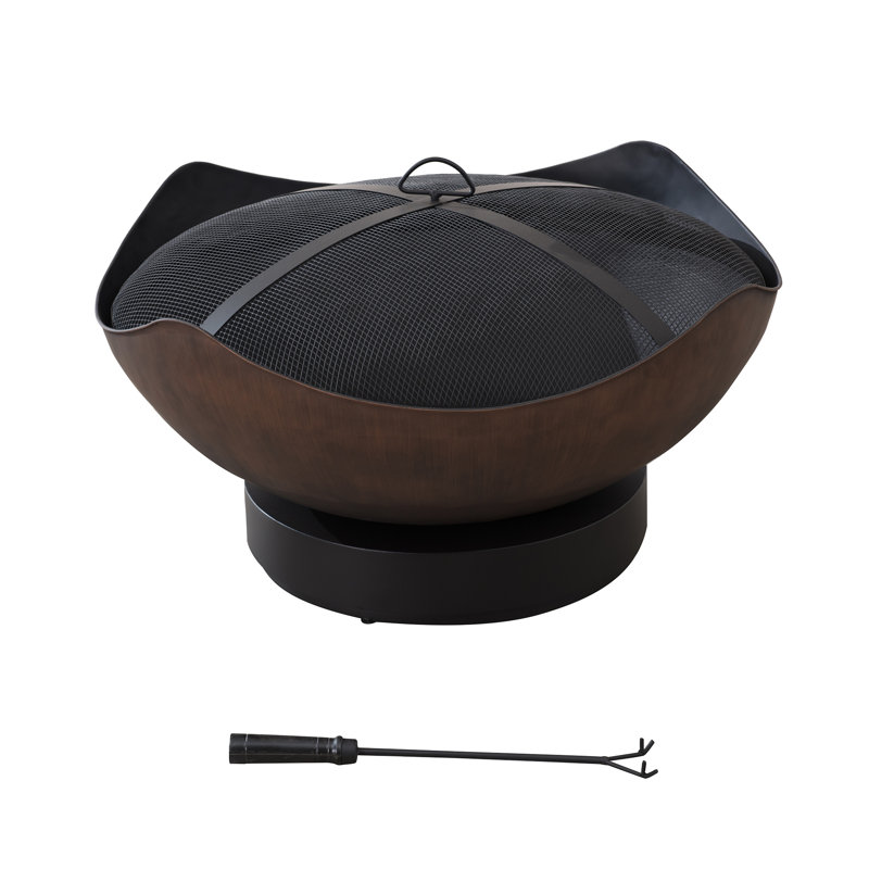 53cm H x 87cm Steel Outdoor Fire Pit