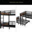 Lit superposé en métal / lit mezzanine en métal, lits superposés séparables, avec barrière de sécurité surélevée-163079152-163079116