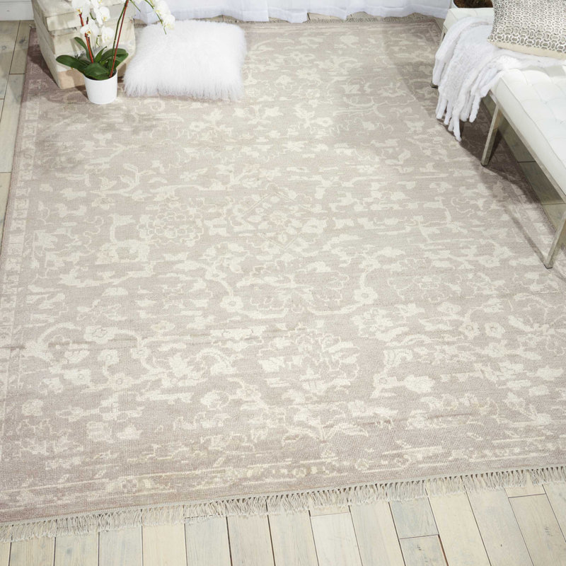 Colman Wool Floral Indoor Rug, Rectangle 5'6" x 8'