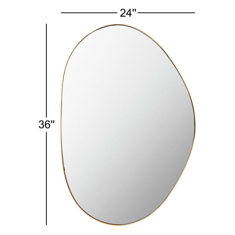 Miroir d'appoint Kest, Or, 36 po x 24 po