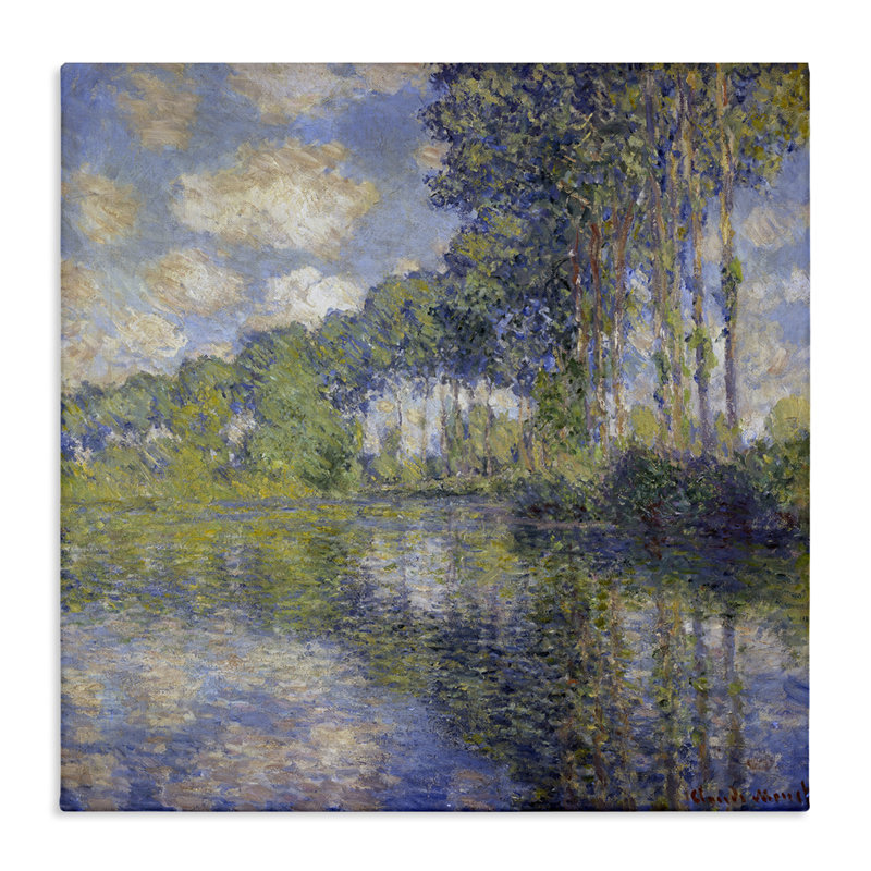 Art classique sur toile, "Monet poplars on the Epte" par one1000paintings, H 24 po x l 24 po
