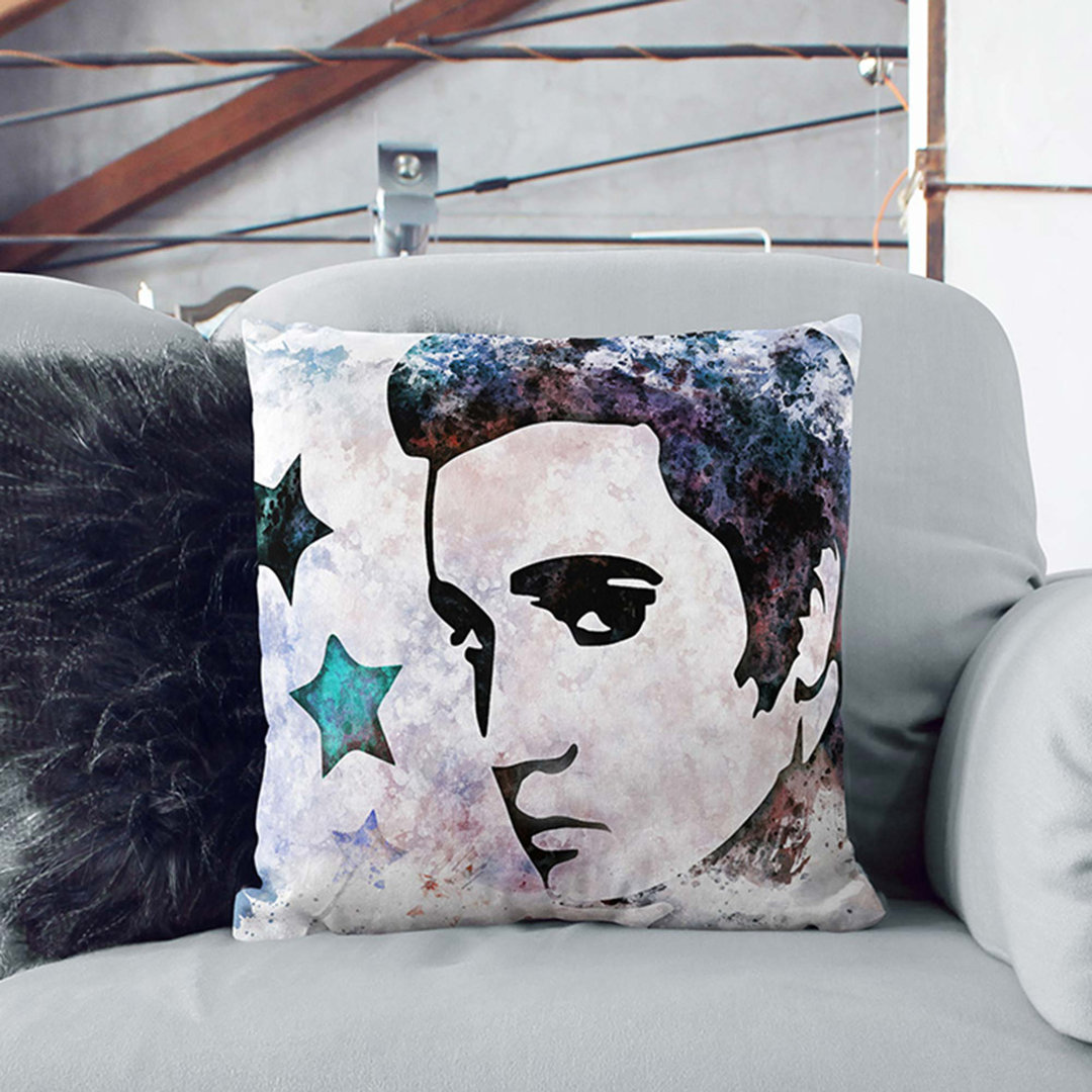 Elvis Presley Stars in Abstract Cushion with Filling