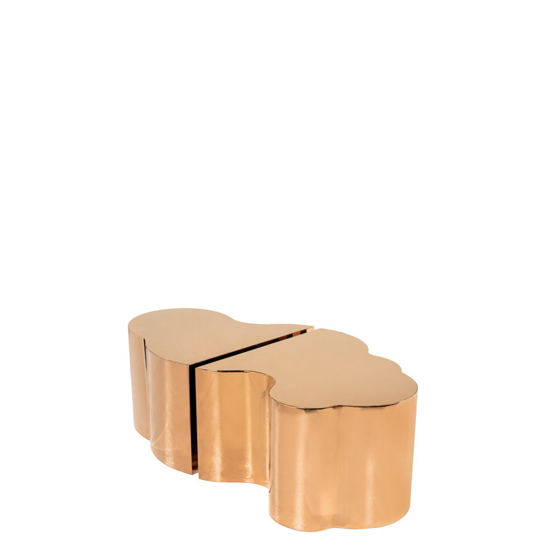 Tables basses Jessamin Free Form Bunching, Or rose