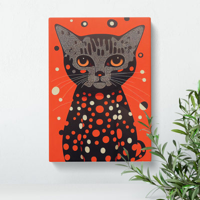 Spotty Cat Abstract - Wrapped Canvas Print