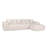 Deko Living 3 Piece Beige Outdoor Compression Foam Sofa and Table Set
