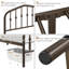 Metal Bed with Arched Headboard and Footboard-903604193-932308567