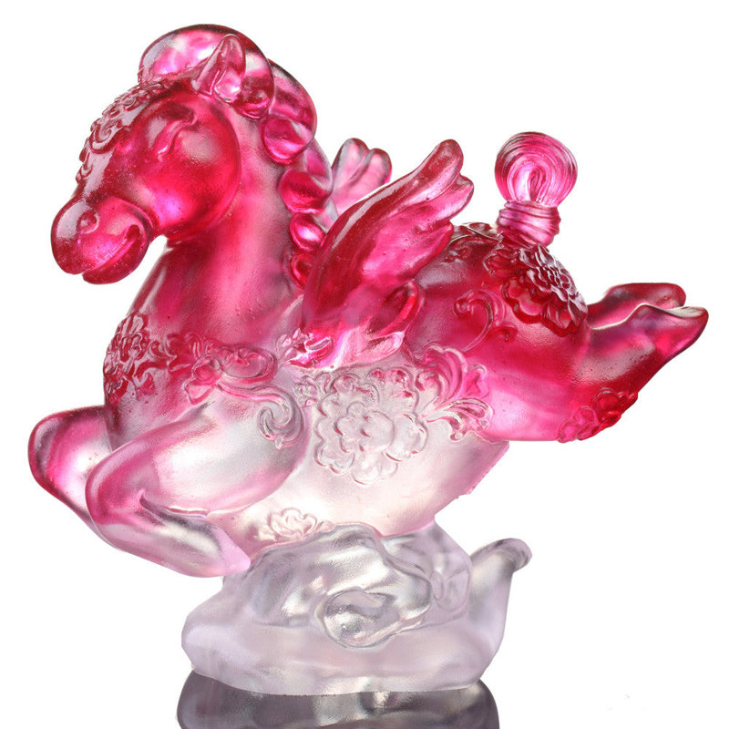 Sculpture de cristal en cristal, Rose