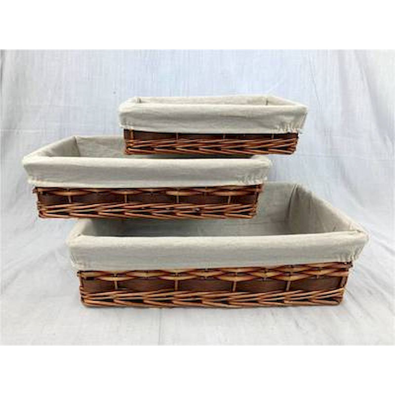 Ensemble de paniers 3 pièces, 1, H 3 po x l 12 po x P 8 po