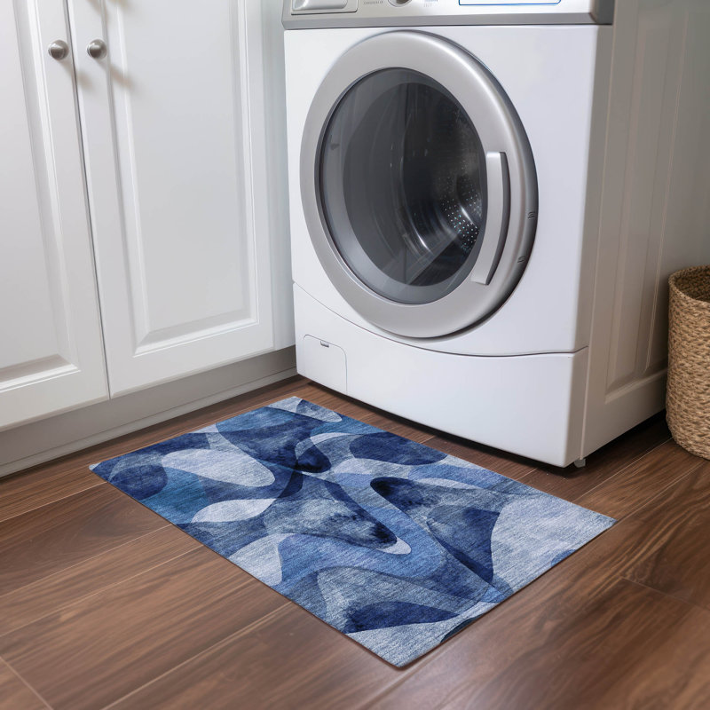 Alfonzo Stain Resistant Abstract Area Rug, Rectangle 1'8" x 2'6"