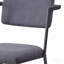 Chaise de bureau rembourrée grise à dossier ouvert-130145903-130145905