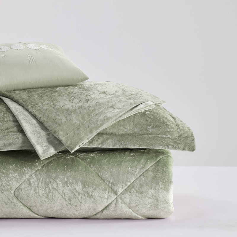 Literie en velours de luxe pour des nuits douillettes | Polyester | Style glamour | Parfait pour les très grandes chambres à coucher